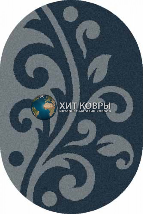 Российский ковер  овальный Platinum t621 бирюзовый